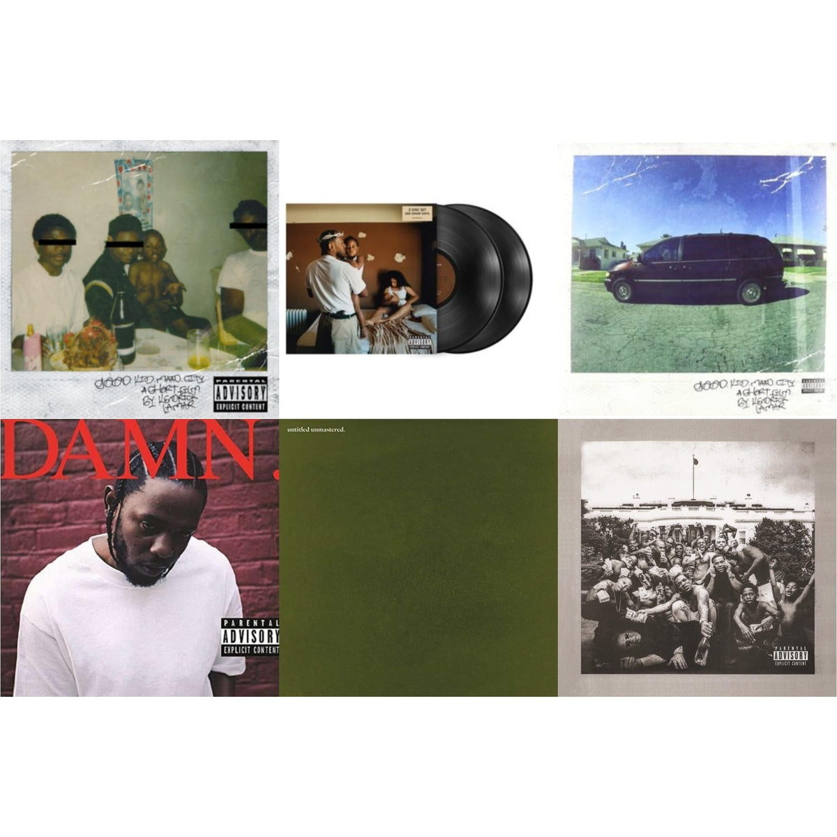 Kendrick Lamar - Mr. Morale & The Big Steppers (180G/2LP) & Good Kid, M.A.A.D City (X) (10Th Anniversary Edition/2LP) & Good Kid, M.A.A.D City & To Pimp A Butterfly & Untitled Unmastered & Damn. (X) (2LP/180G)