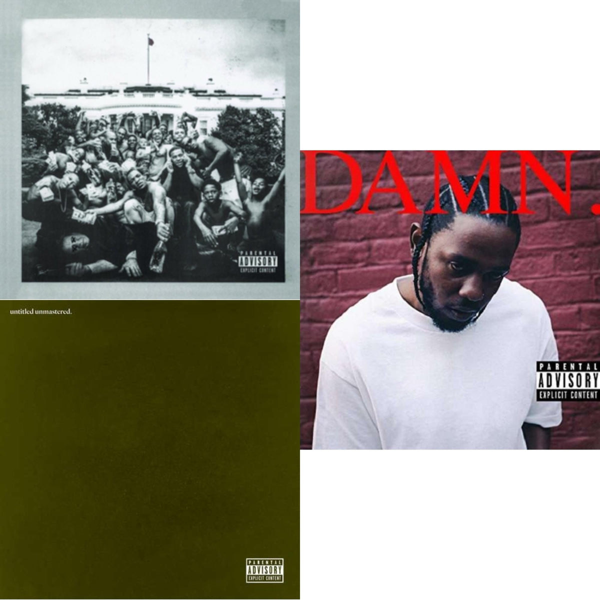 To Pimp A Butterfly & Untitled Unmastered (X) & Damn.