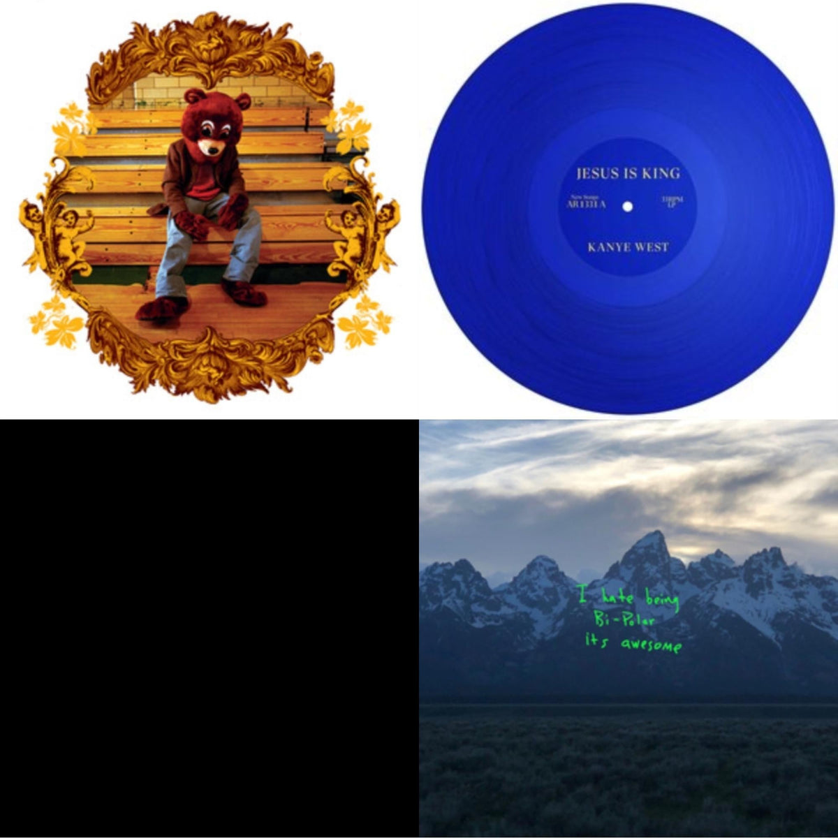 College Dropout & Jesus Is King (Transparent Blue LP Vinyl) & Donda (Deluxe/4LP) & Ye