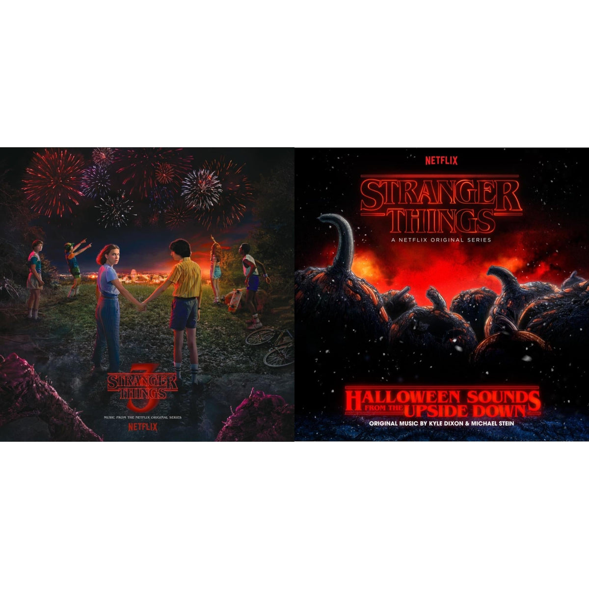 Stranger Things: Soundtrack From The Netflix Original Series, Season 3  (2LP/7Inch) & Stranger Things: Halloween Sounds From The Upside Down (Pumpkin Orange LP Vinyl)