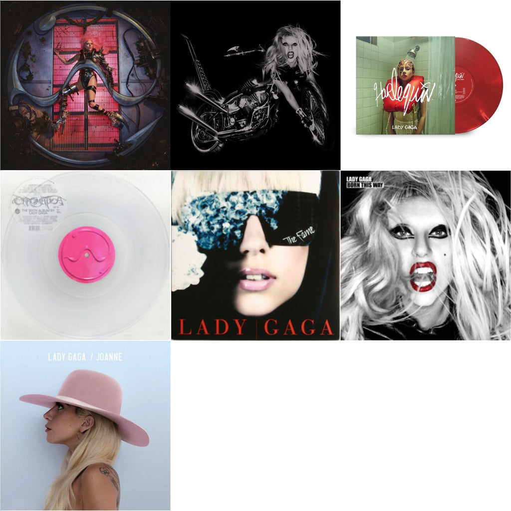 Chromatica (180G) & Born This Way - The Tenth Anniversary (3LP) & Harlequin (Red LP Vinyl) & Chromatica (Milky Clear LP Vinyl) & Fame & Born This Way & Joanne