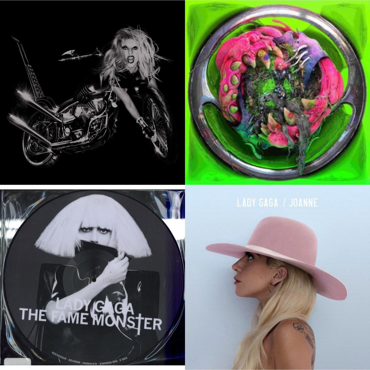 Born This Way - The Tenth Anniversary (3LP) & Dawn Of Chromatica (Clear LP Vinyl) & Fame Monster & Joanne