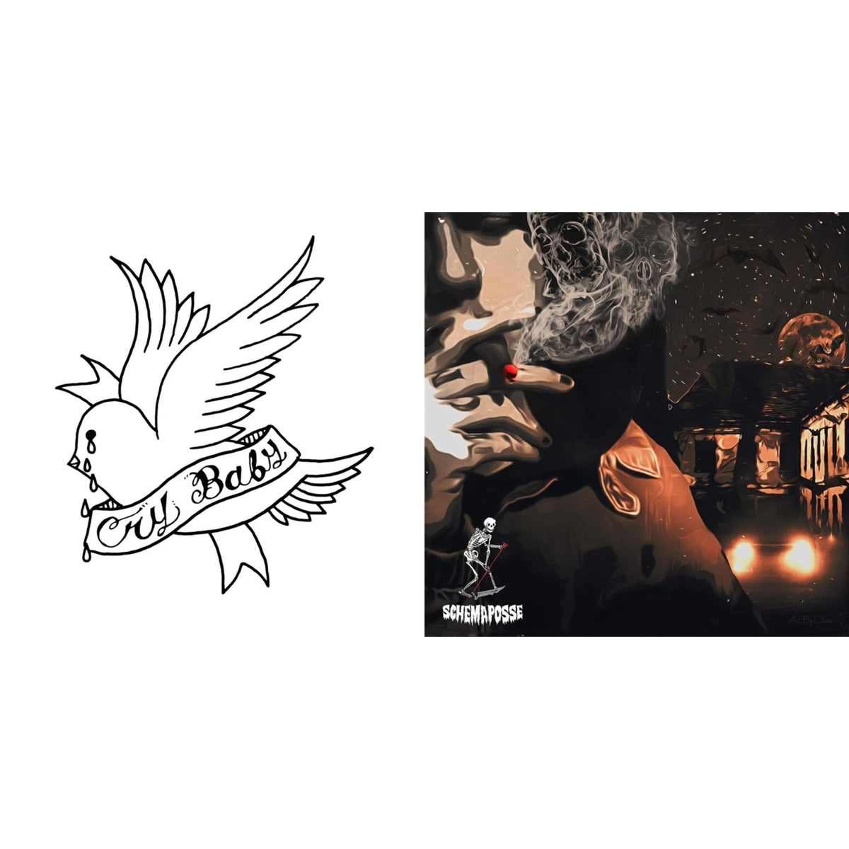 Lil Peep - Crybaby (Opaque White LP Vinyl) & Live Forever