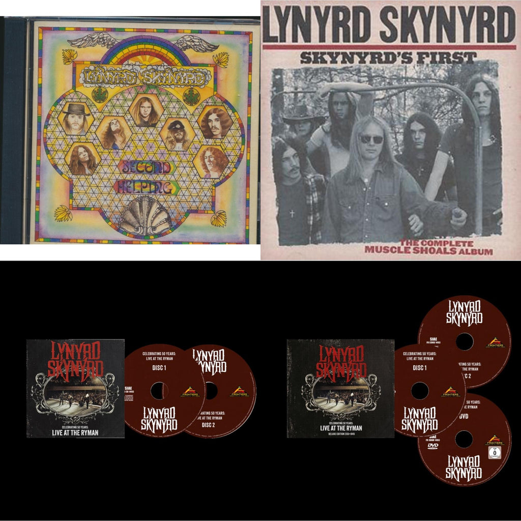 Second Helping & Skynyrd's First & Celebrating 50 Years - Live At The Ryman (2CD) & Celebrating 50 Years - Live At The Ryman (CD/DVD)