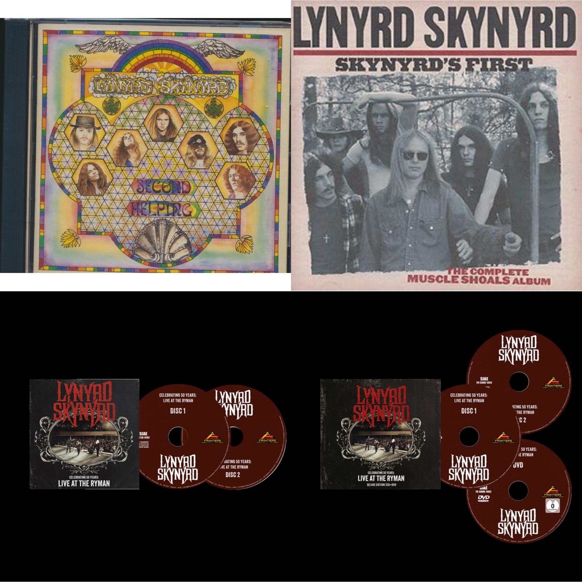 Second Helping & Skynyrd's First & Celebrating 50 Years - Live At The Ryman (2CD) & Celebrating 50 Years - Live At The Ryman (CD/DVD)