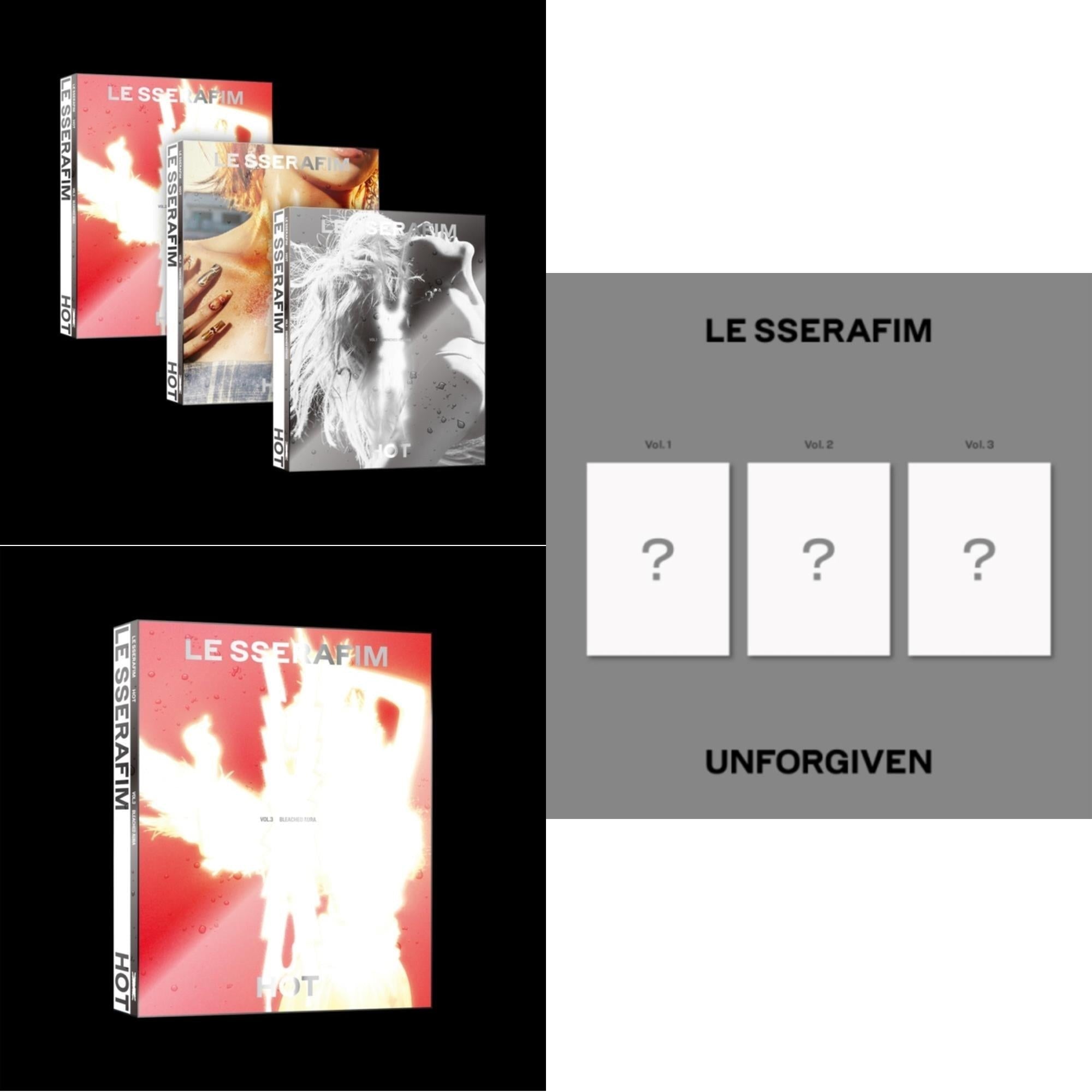 Hot - Drenched Vetiver (Vol. 1/5Th Mini Album) & Hot - Bleached Aura (Vol 3./5Th Mini Album) & Unforgiven (1St Studio Album)