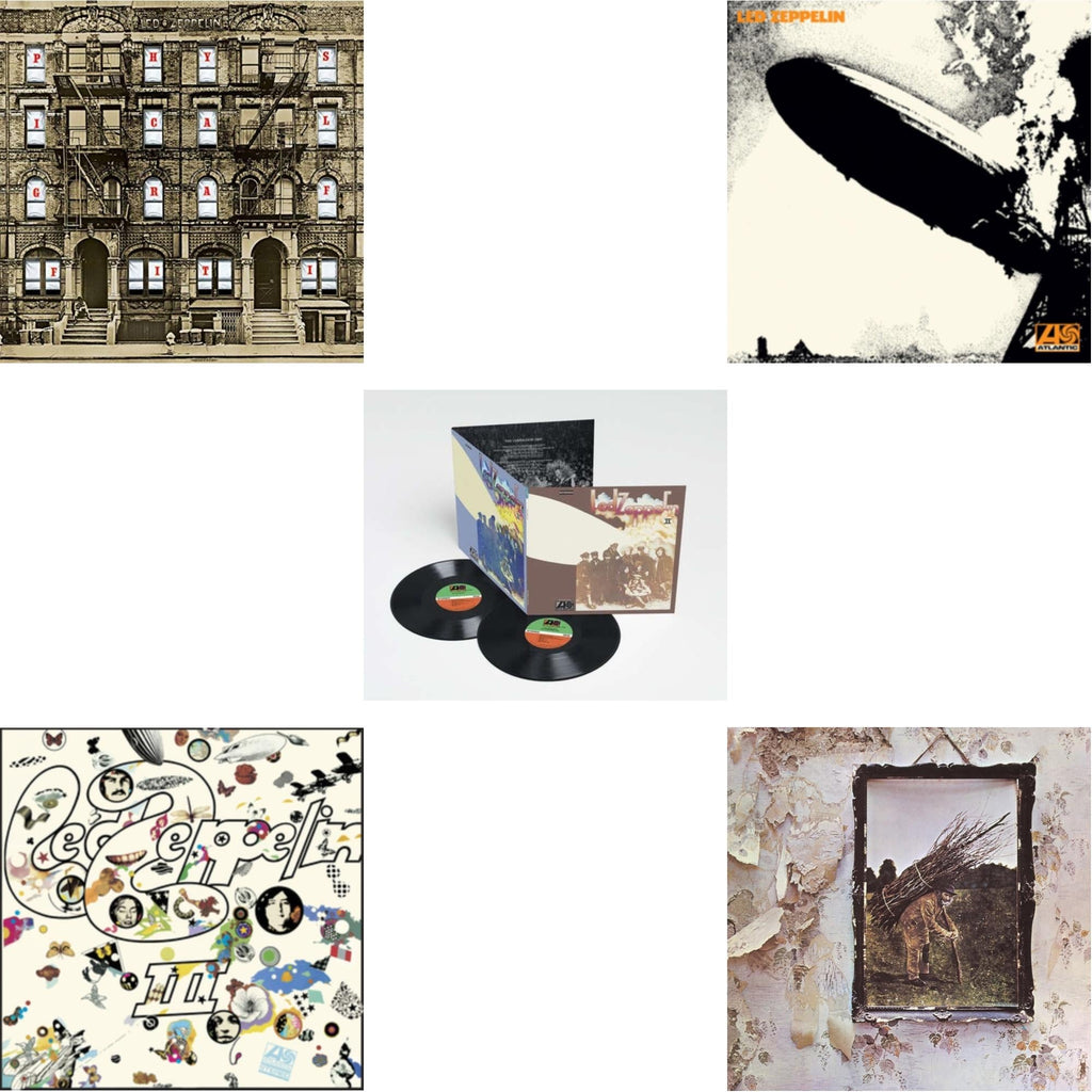 This is a 5 LP Vinyl SKU bundle.
1.This LP Vinyl is brand new.Format: LP VinylMusic Style: Hard RockThis item's title is: Physical Graffiti (2015 Remaster)Artist: Led ZeppelinLabel: ATLANTIC CATALOG GROUPBarcode: 081227965785Release Date: 2/24/2015
2.This LP Vinyl is brand new.