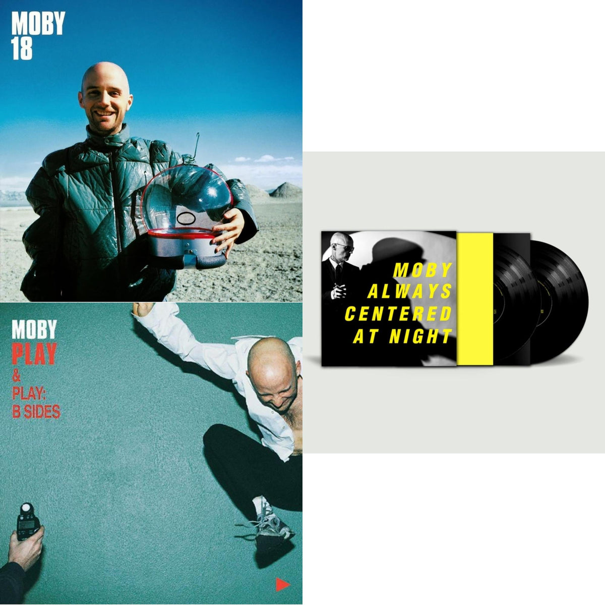 This is a 3 LP Vinyl SKU bundle.
1.This LP Vinyl is brand new.Format: LP VinylMusic Style: Alternative RockThis item's title is: 18 (2LP)Artist: MobyLabel: D.E.FBarcode: 5060236631541Release Date: 9/9/2022
2.This LP Vinyl is brand new.