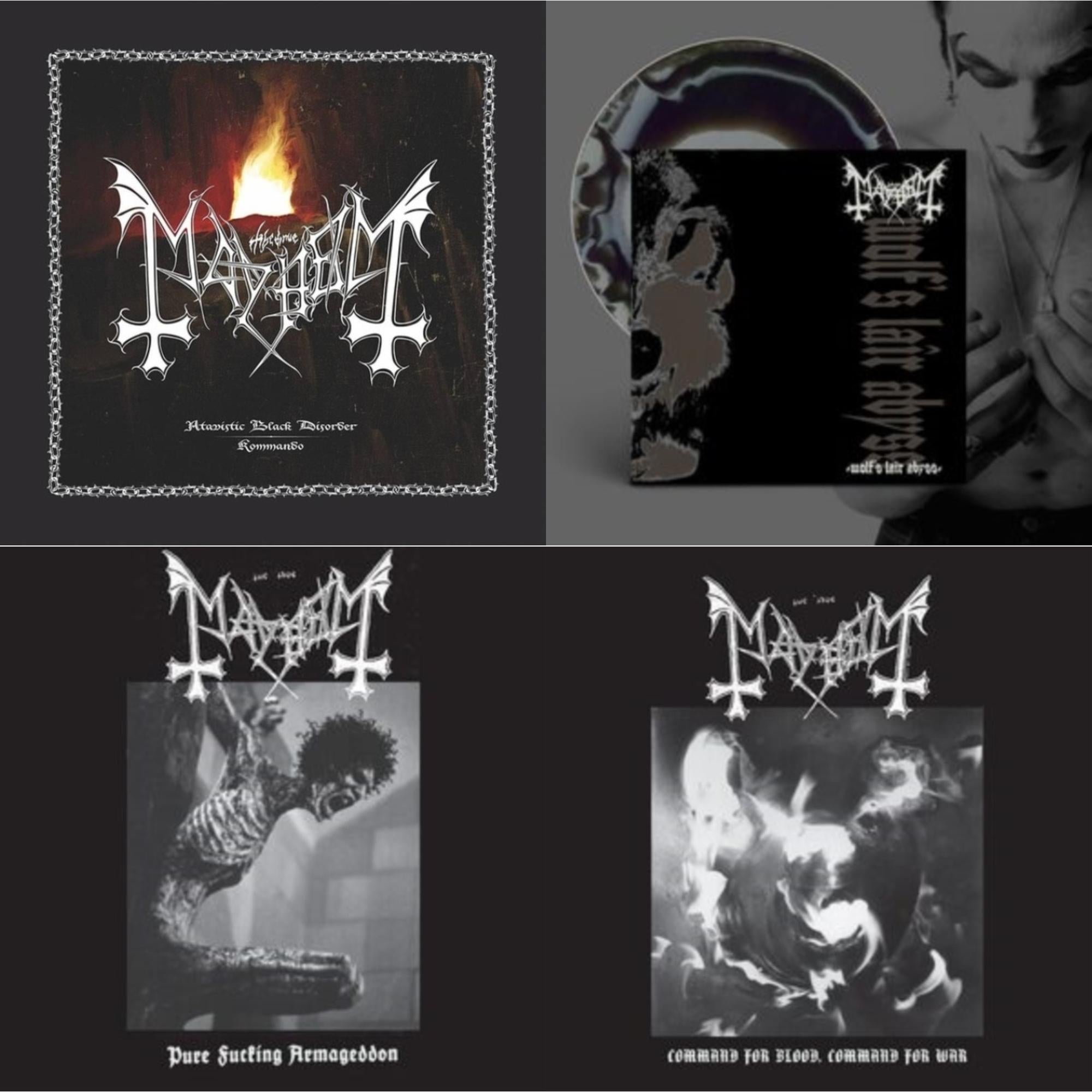 Atavistic Black Disorder / Kommando - Ep & Wolf's Lair Abyss (Grey/Black Swirl LP Vinyl) & Pfa Demo (White LP Vinyl) & Command For Blood, Command For War (2LP)