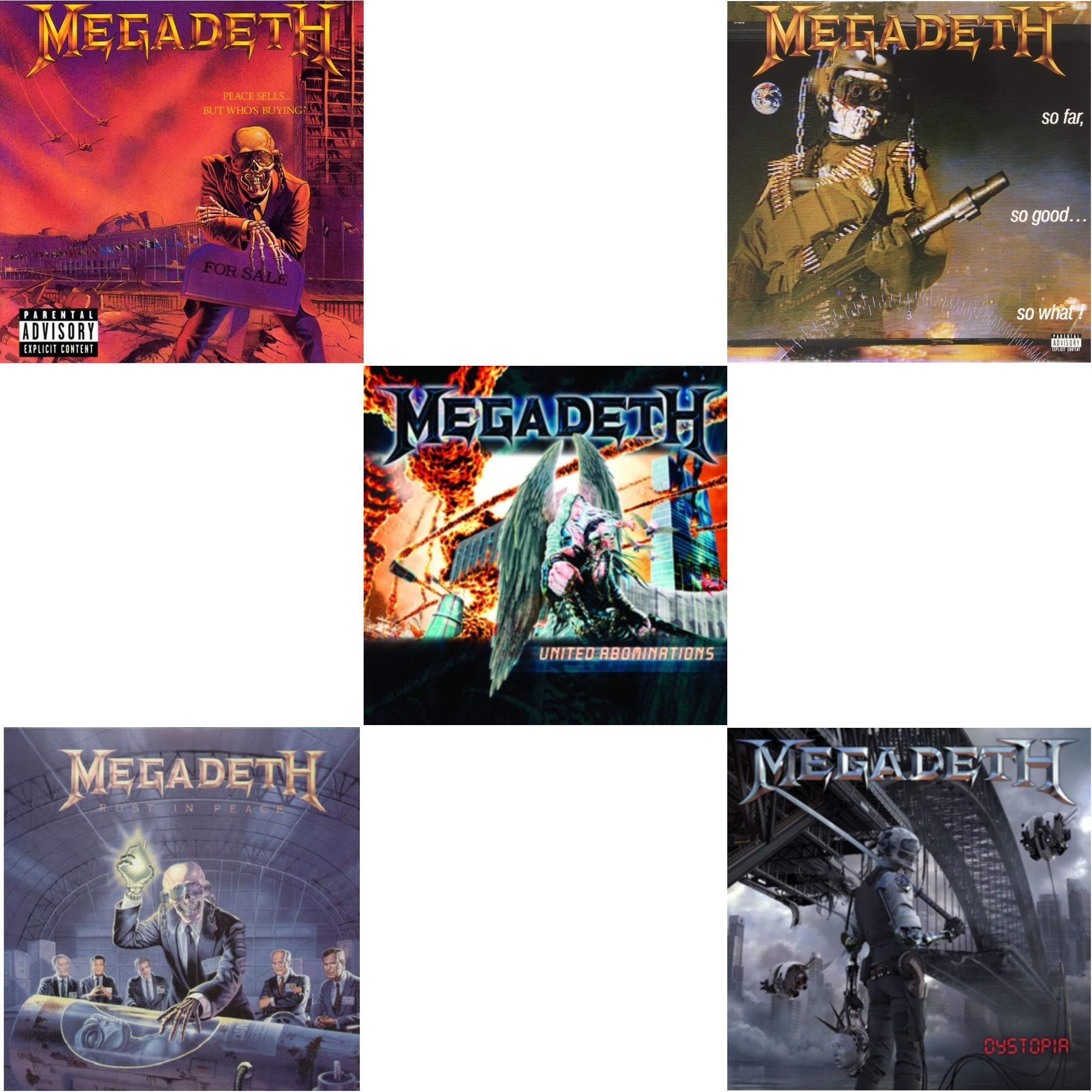 Peace Sells But Who's Buying & Rust In Peace & United Abominations & So Far So Good So What & Dystopia