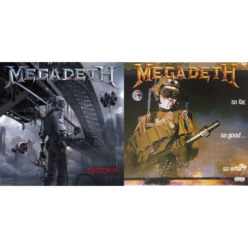 This is a 2 LP Vinyl SKU bundle.
1.This LP Vinyl is brand new.Format: LP VinylMusic Style: ThrashThis item's title is: So Far So Good So WhatArtist: MegadethLabel: Capitol RecordsBarcode: 5099969817014Release Date: 6/16/2009
2.This LP Vinyl is brand new.