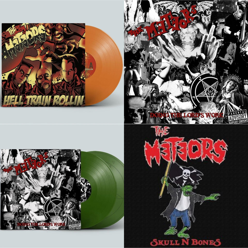 Meteors - Hell Train Rollin & Doing The Lord's Work & Doing The Lord's Work (Green LP Vinyl) & Skull N Bones
