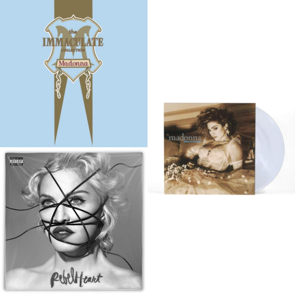 Rebel Heart & Like A Virgin (Clear LP Vinyl) & Immaculate Collection (2LP)