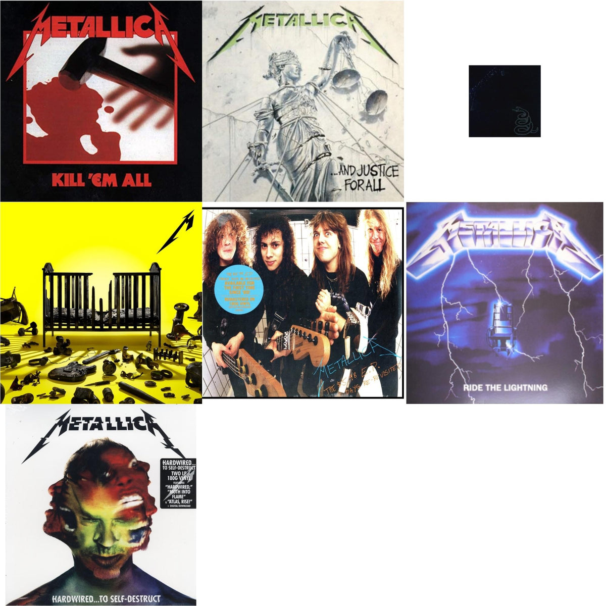 72 Seasons (2LP) & Metallica (Remastered/2LP) & Kill Em All (180G) & Ride The Lightning (180G) & Hardwired To Self-Destruct (2LP/180G/Dl Card) & $5.98 Ep: Garage Days Re-Revisited (Remastered) & And Justice For All (Remastered)