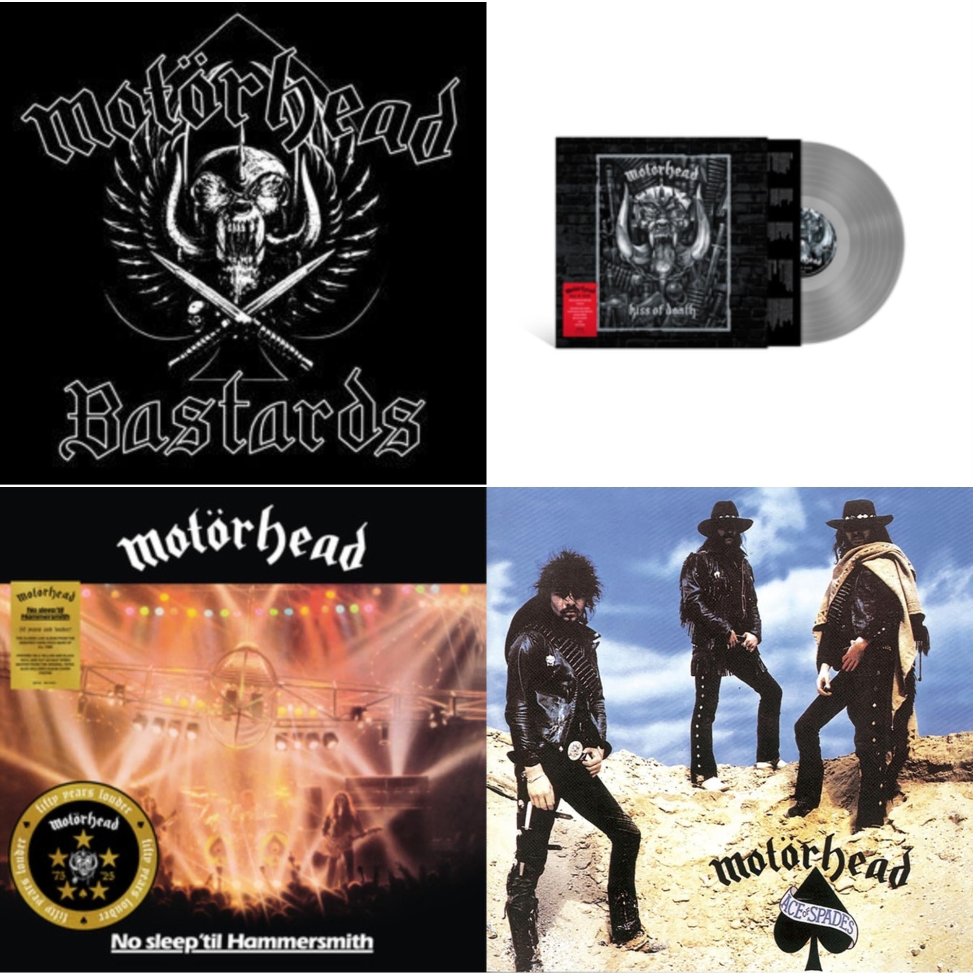 Bastards (Black/Red Splatter LP Vinyl) & Kiss Of Death & No Sleep Til Hammersmith (50Th Anniversary) (Yellow/Black LP Vinyl/Half-Speed) & Ace Of Spades