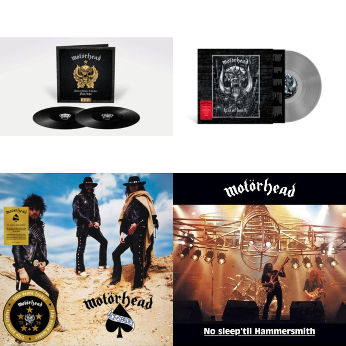 Everything Louder Forever - The Very Best Of (2LP) & Kiss Of Death & Ace Of Spades (50Th Anniversary) (Blue/White LP Vinyl/Half-Speed Master) & No Sleep Til Hammersmith
