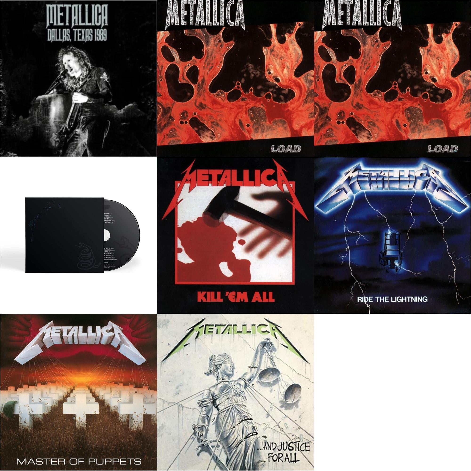 Dallas / Texas 1989 (2CD) & Load (Remastered) & Load (Remastered/3CD/Expanded Edition) & Metallica (Remastered) & Kill Em All (Remastered) & Ride The Lightning (Remastered) & Master Of Puppets (Remastered) & And Justice For All (Remastered)