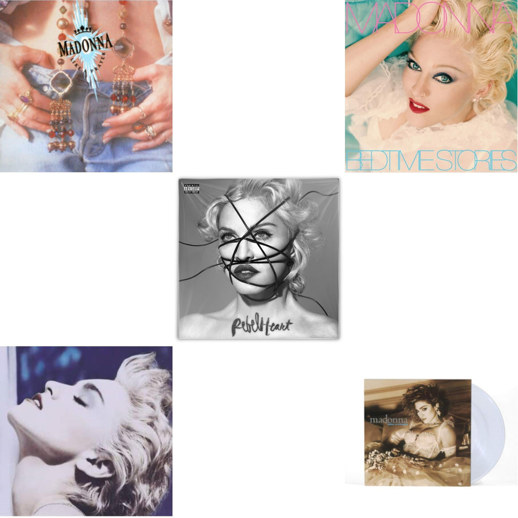 Like A Prayer (180G) & True Blue (180G) & Rebel Heart & Bedtime Stories (The Silver Collection) (Silver LP Vinyl) & Like A Virgin