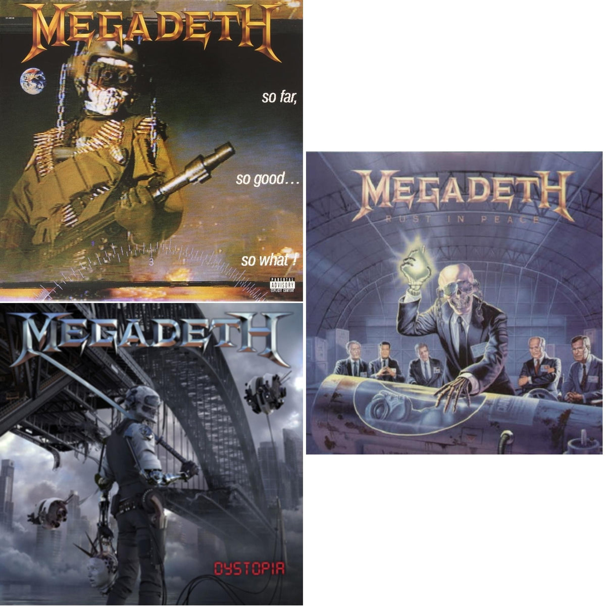 Rust In Peace & So Far So Good So What & Dystopia