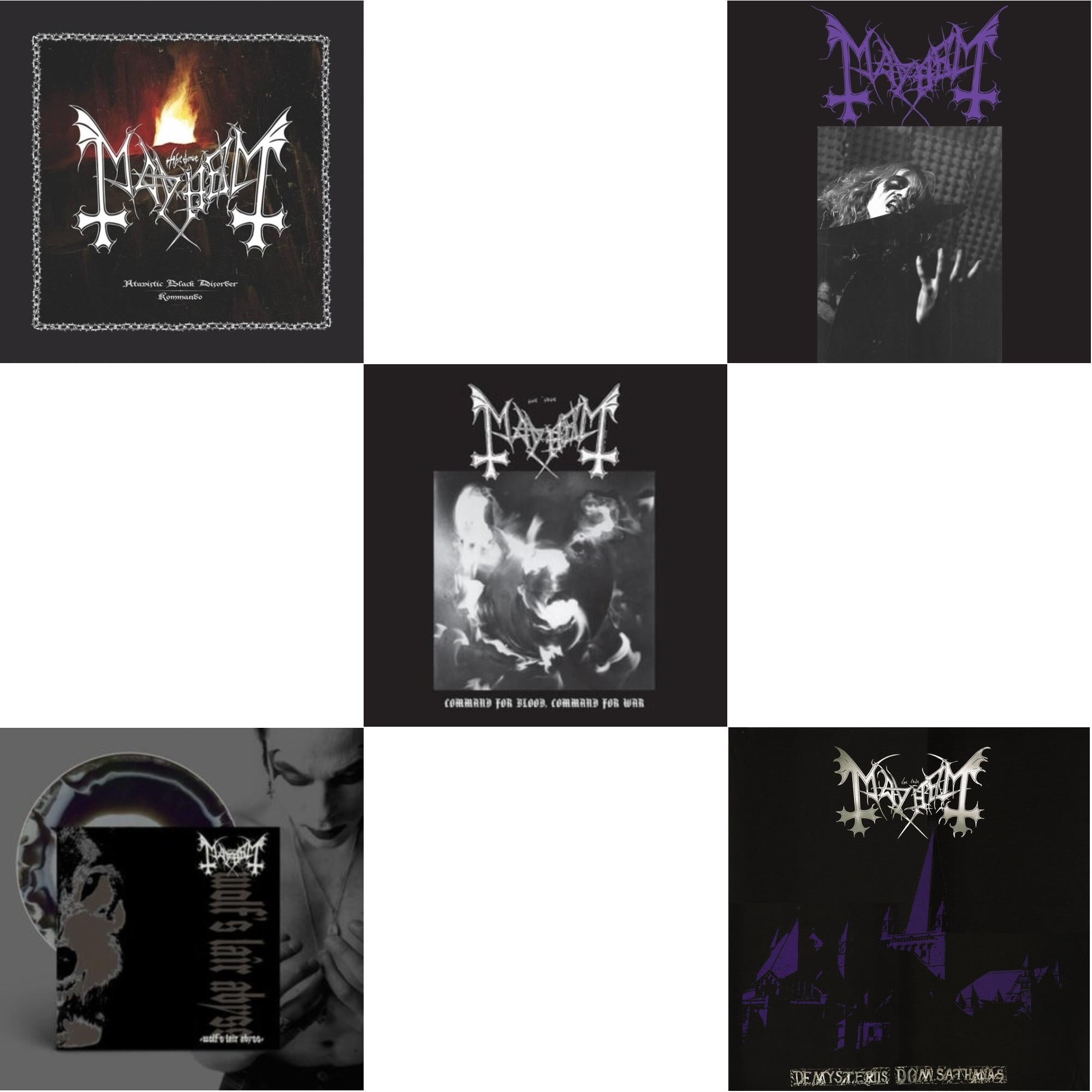 Atavistic Black Disorder / Kommando - Ep & Wolf's Lair Abyss (Grey/Black Swirl LP Vinyl) & Command For Blood, Command For War (2LP) & Live In Leipzig (35Th Anniversary/Marble LP Vinyl) & De Mysteriis Dom Sathanas (Purple LP Vinyl)