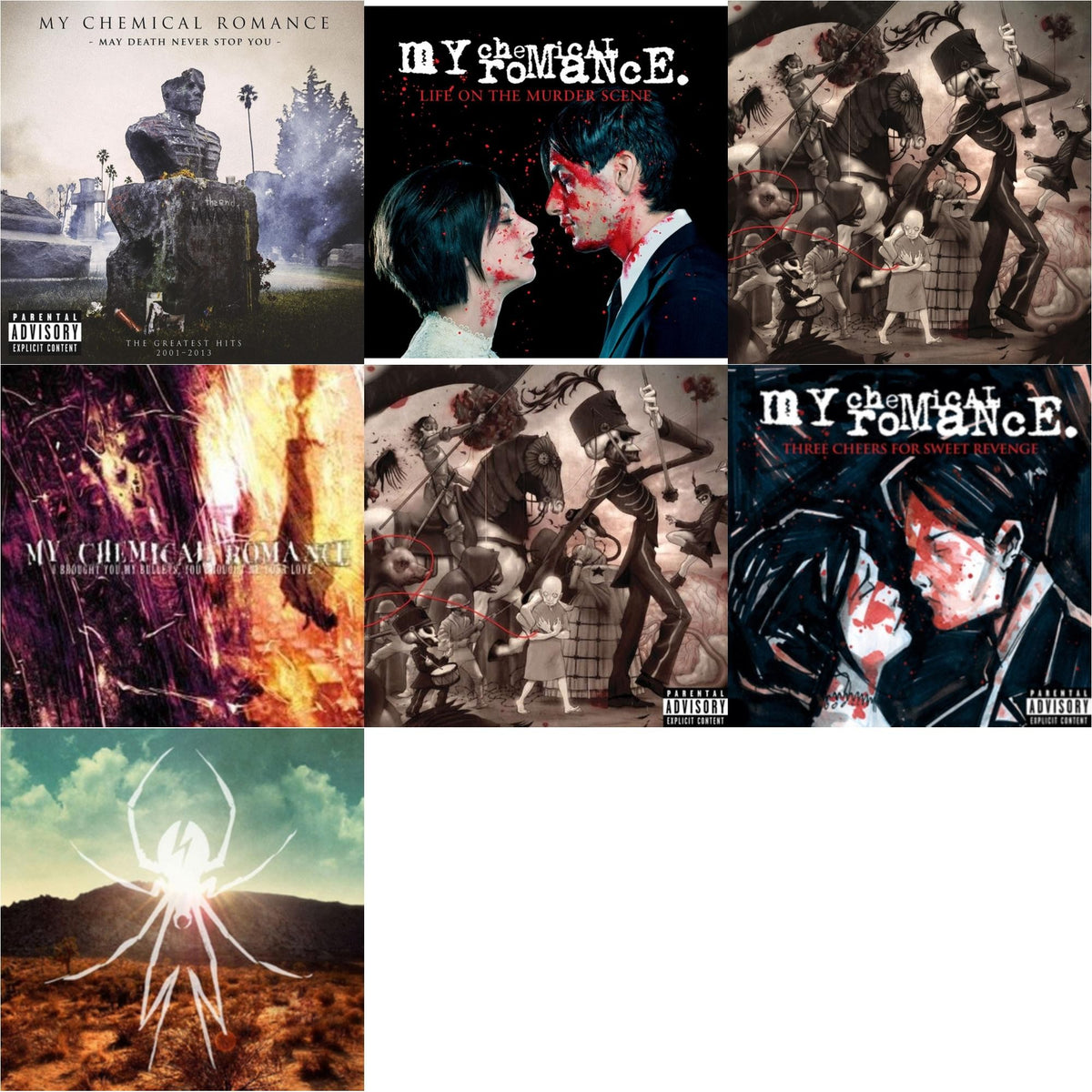 My Chemical Romance - May Death Never Stop You (X) (2LP) & Life On The Murder Scene & Black Parade (X) (Picture Disc) & I Brought You My Bullets You Brought Me Your Love & Black Parade (X) (2LP) & Three Cheers For Sweet Revenge & Danger Days: True