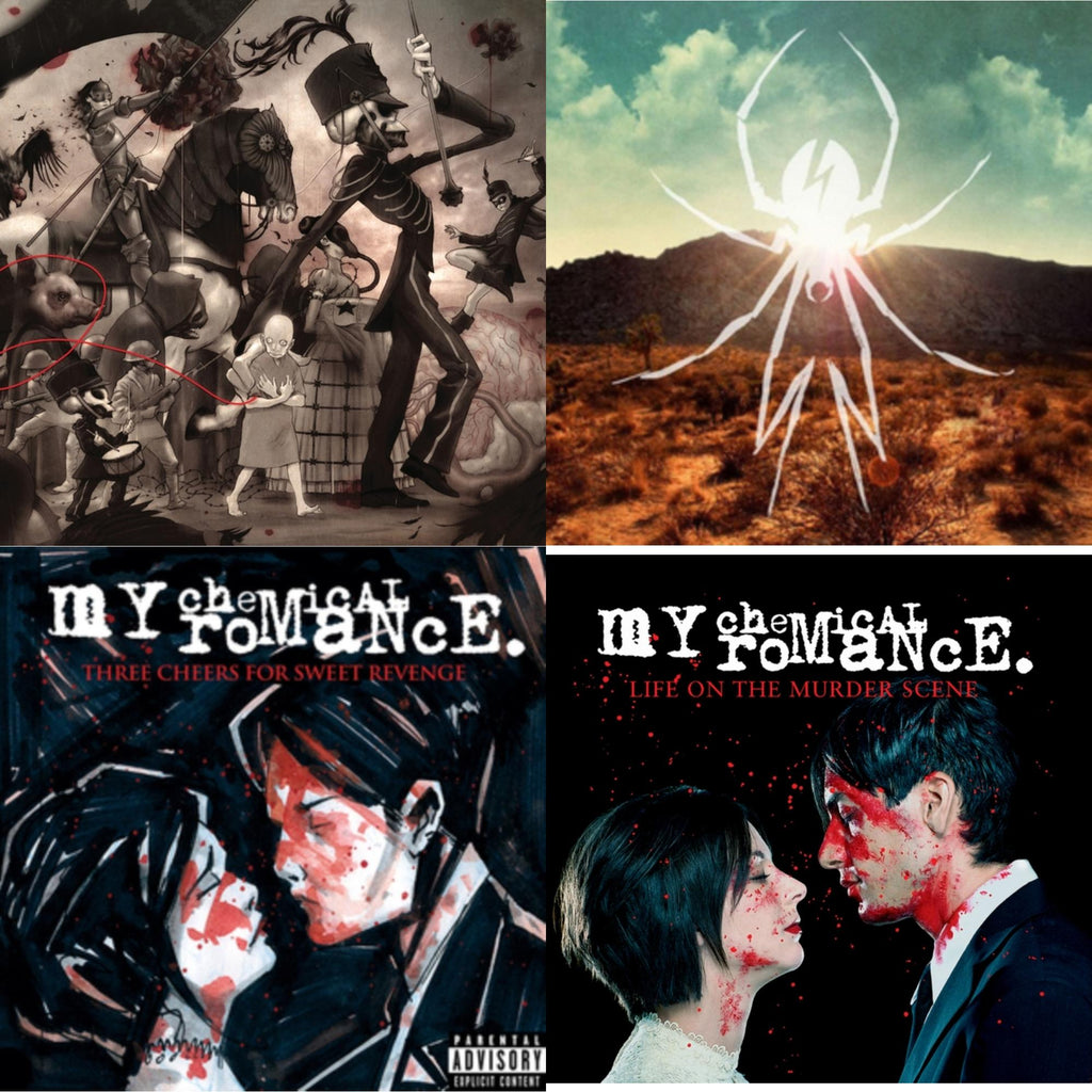 This is a 4 LP Vinyl SKU bundle.
1.This LP Vinyl is brand new.Format: LP VinylMusic Style: EmoThis item's title is: Black Parade (X) (Picture Disc)Artist: My Chemical RomanceLabel: REPRISEBarcode: 093624905585Release Date: 9/28/2018
2.This LP Vinyl is brand new.