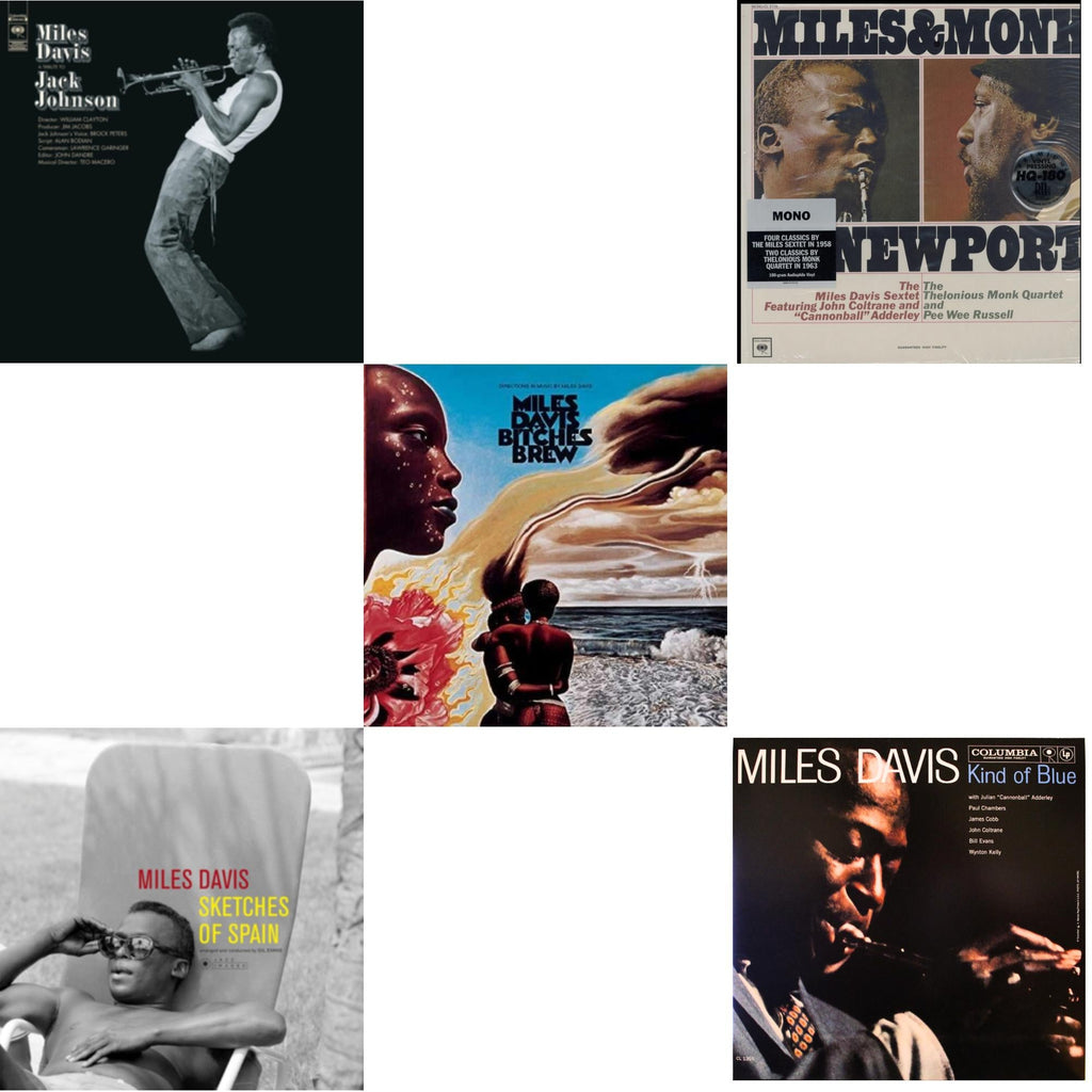 Tribute To Jack Johnson (140G/Dl Insert) & Sketches Of Spain (Limited Edition/Yellow LP Vinyl) & Bitches Brew & Miles & Monk At Newport (Mono) & Kind Of Blue (Mono)
