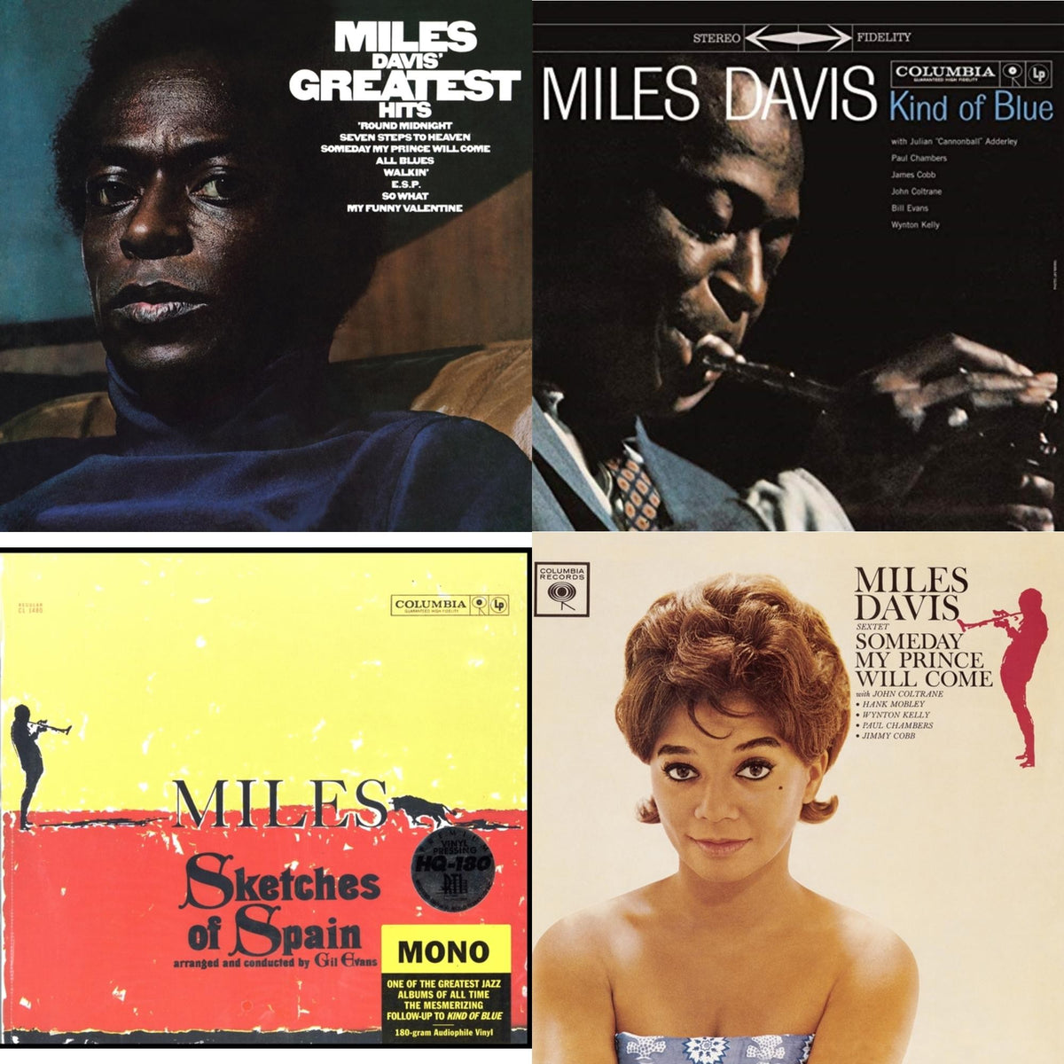 Kind Of Blue (180G) & Sketches Of Spain (Mono) & Someday My Prince Will Come (180G) & Greatest Hits (1969) (150G/Dl Code)
