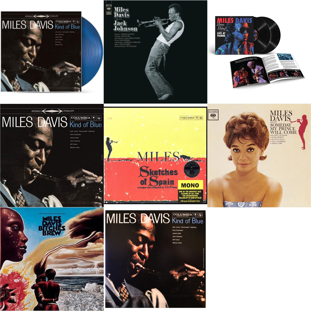 Kind Of Blue (Blue LP Vinyl/Dl Code) & Tribute To Jack Johnson (140G/Dl Insert) & Merci, Miles! Live At Vienne (2LP) & Kind Of Blue (180G) & Sketches Of Spain (Mono) & Someday My Prince Will Come (180G) & Bitches Brew & Kind Of Blue (Mono)