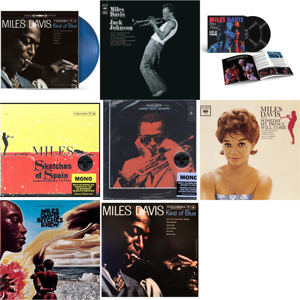 Kind Of Blue (Blue LP Vinyl/Dl Code) & Tribute To Jack Johnson (140G/Dl Insert) & Merci, Miles! Live At Vienne (2LP) & Sketches Of Spain (Mono) & Round About Midnight (180G/Mono) & Someday My Prince Will Come (180G) & Bitches Brew & Kind Of Blue (Mono)