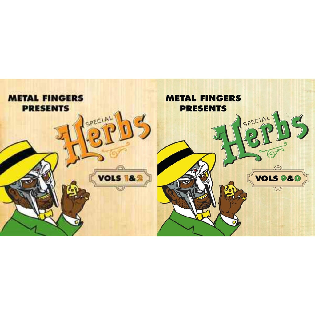 Metal Fingers Presents: Special Herbs Vol. 1 & 2 (2LP/Mustard Yellow Vinyl) & Metal Fingers Presents: Special Herbs Vol. 9 & 0 (2LP/Evergreen Vinyl)