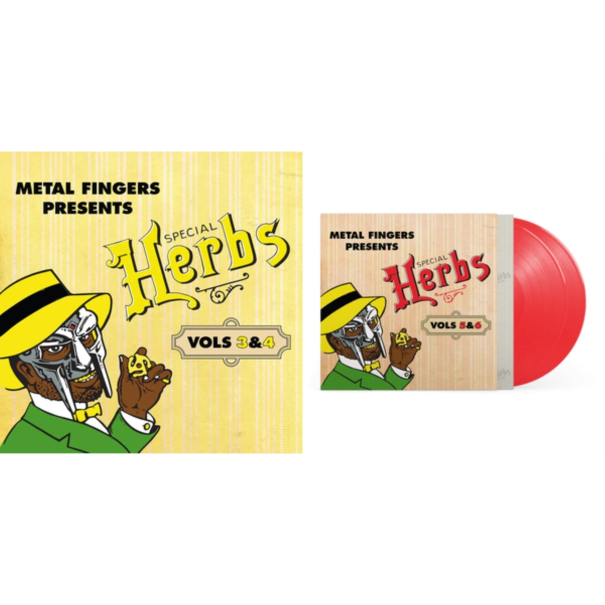 Metal Fingers Presents: Special Herbs Vol. 3 & 4 (2LP/Lemon Yellow Vinyl) & Metal Fingers Presents: Special Herbs Vol. 5 & 6 (2LP/Apple Red Vinyl)