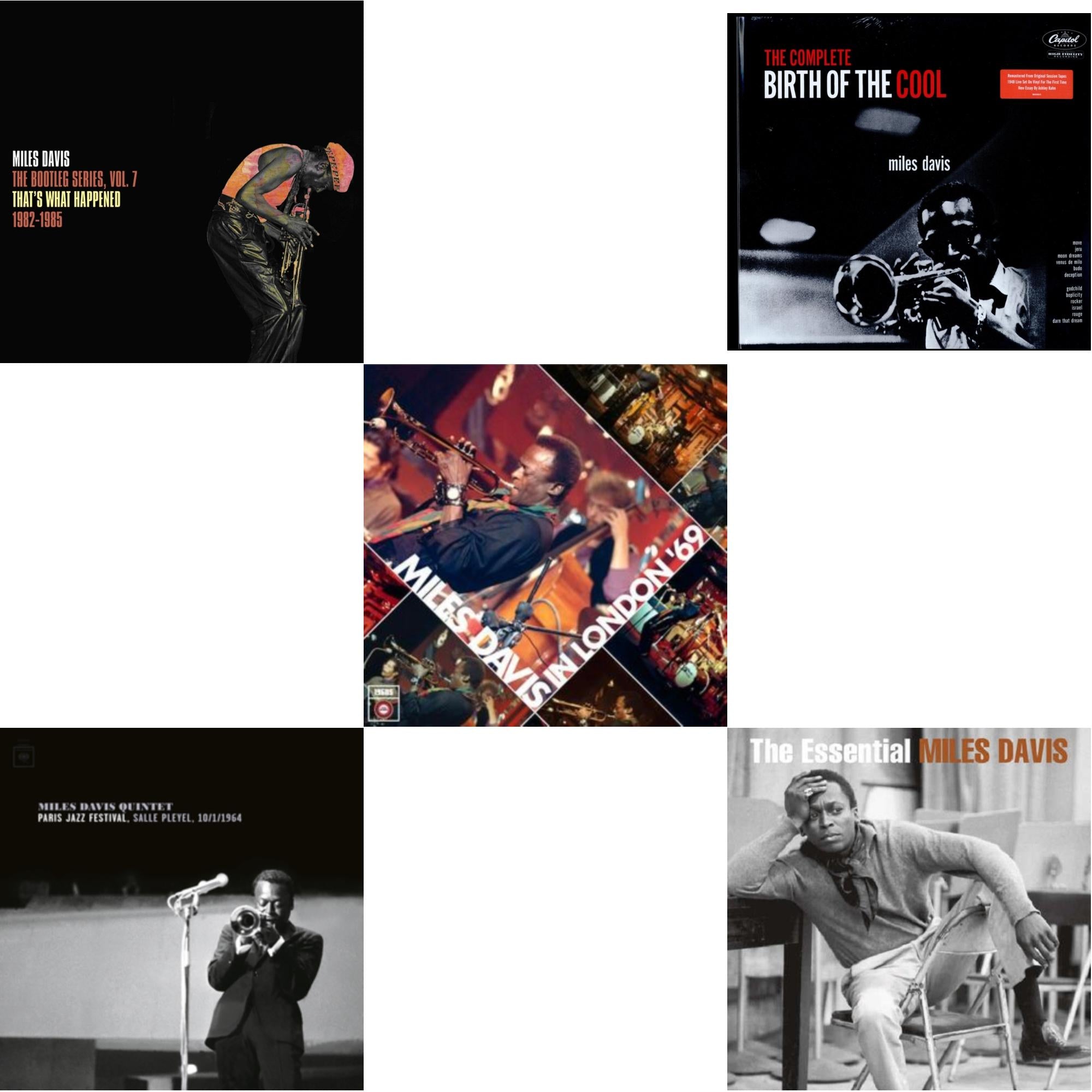 Bootleg Series Vol. 7: That’S What Happened 1982-1985 (2LP/White Vinyl) & Paris Jazz Festival, Salle Playel 10/1/1964 (2LP) & Live At Ronnie Scott's 1969 & Complete Birth Of The Cool (2LP) & Essential Miles Davis (2LP)