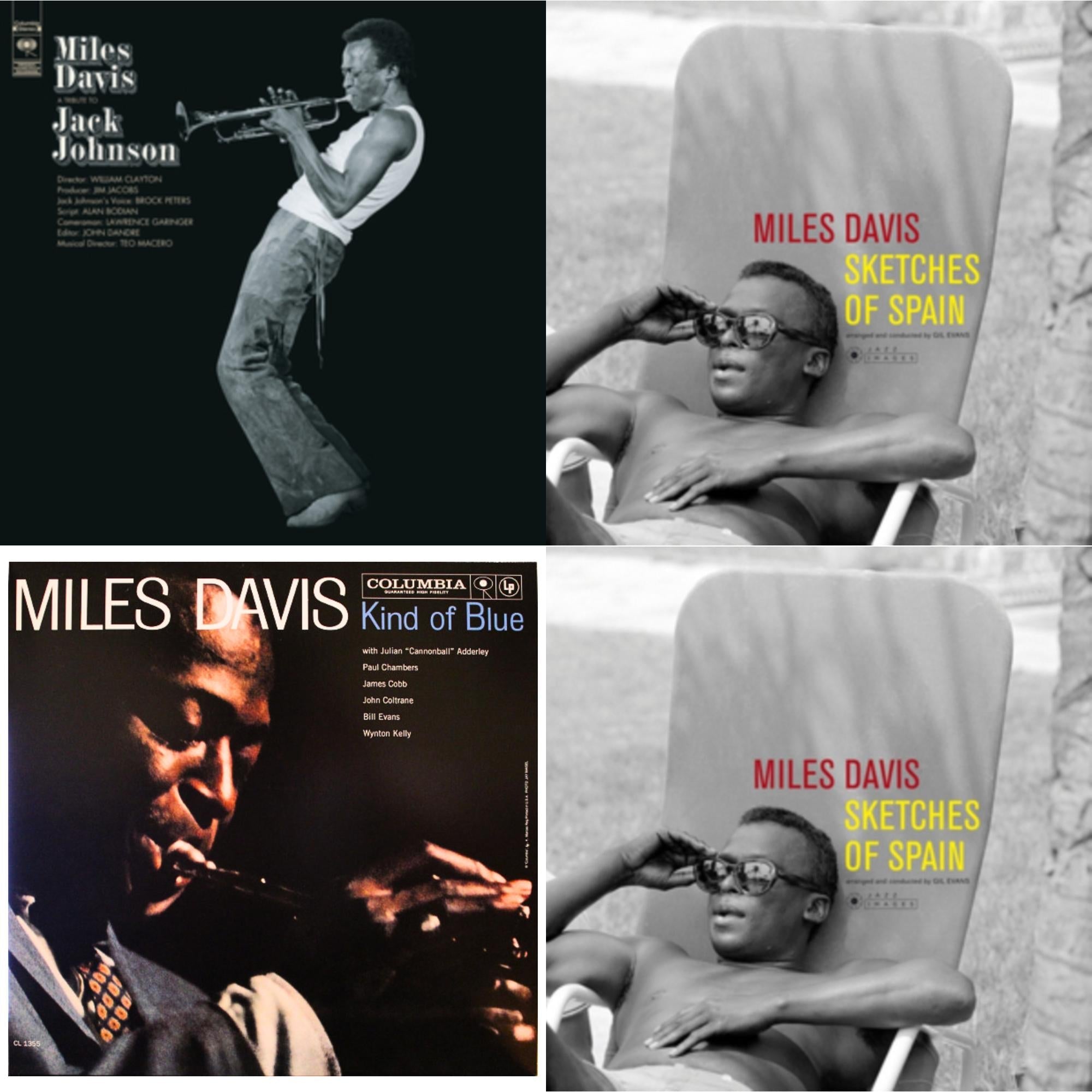 Tribute To Jack Johnson (140G/Dl Insert) & Sketches Of Spain (Limited Edition/Yellow LP Vinyl) & Kind Of Blue (Mono) & Sketches Of Spain