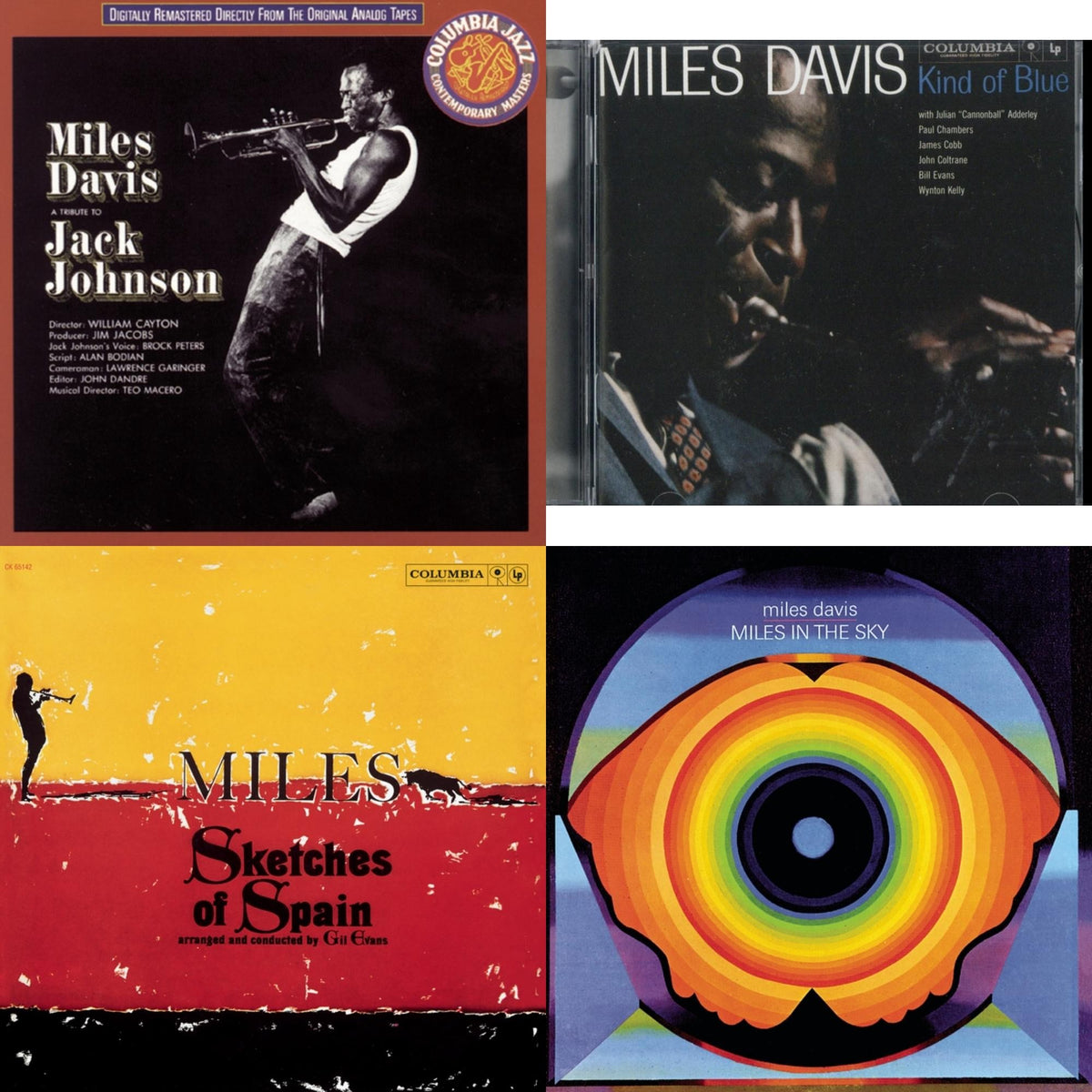 Kind Of Blue & Sketches Of Spain & Miles In The Sky & Tribute To Jack Johnson