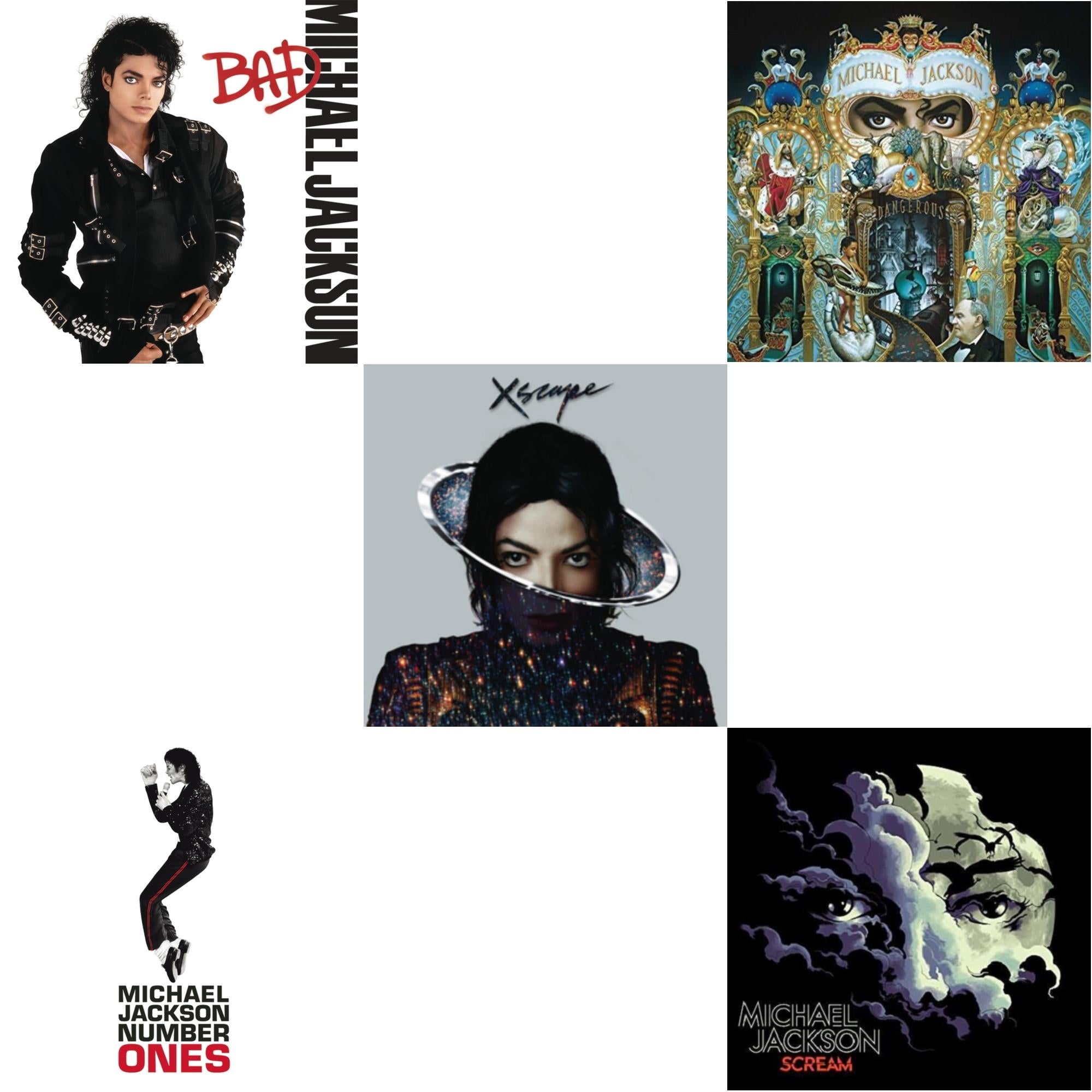 Bad & Number Ones & Xscape & Dangerous & Scream