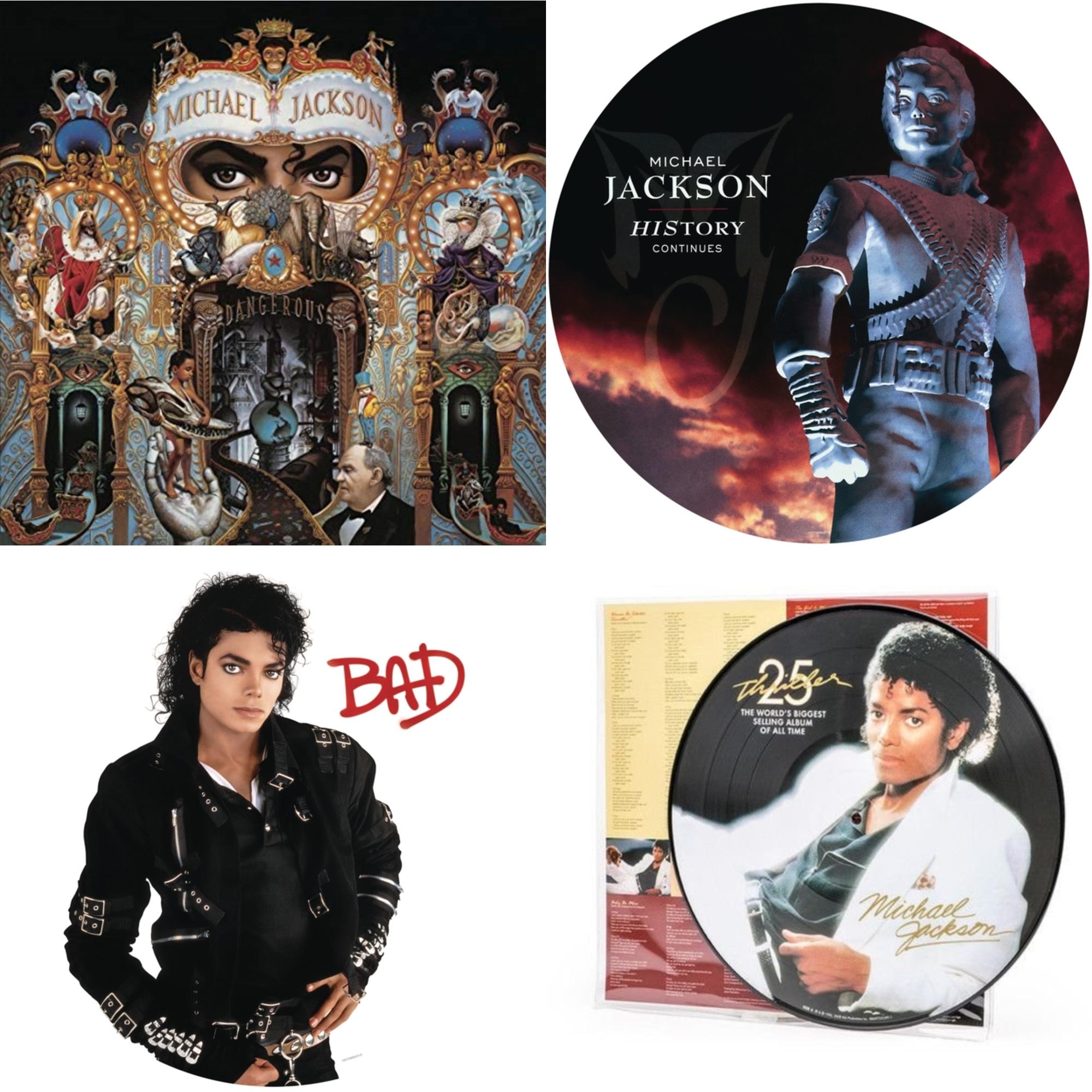 Bad (Picture Disc) & History: Continues (2LP/Picture Disc) & Thriller (Picture Disc) & Dangerous (180G/2LP)
