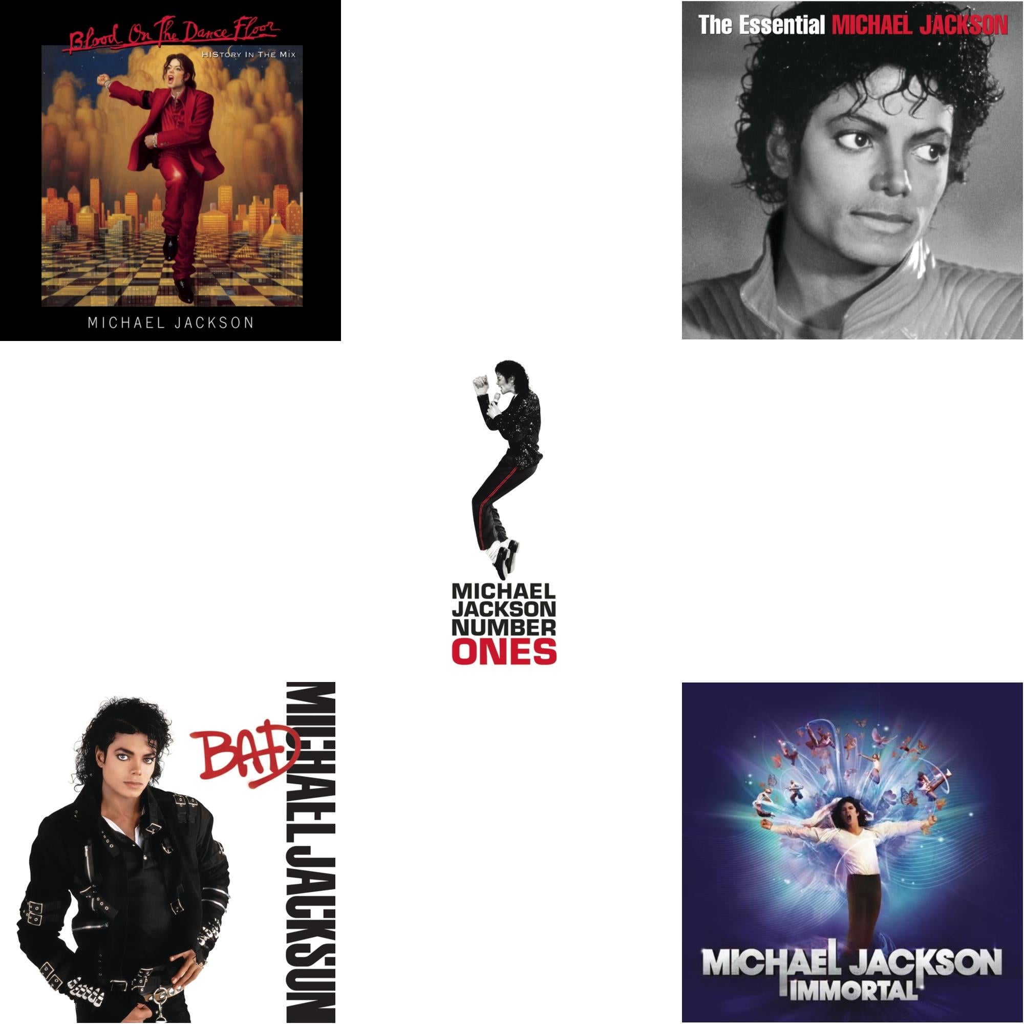 Blood On The Dance Floor / History In The Mix & Bad & Number Ones & Essential Michael Jackson & Immortal