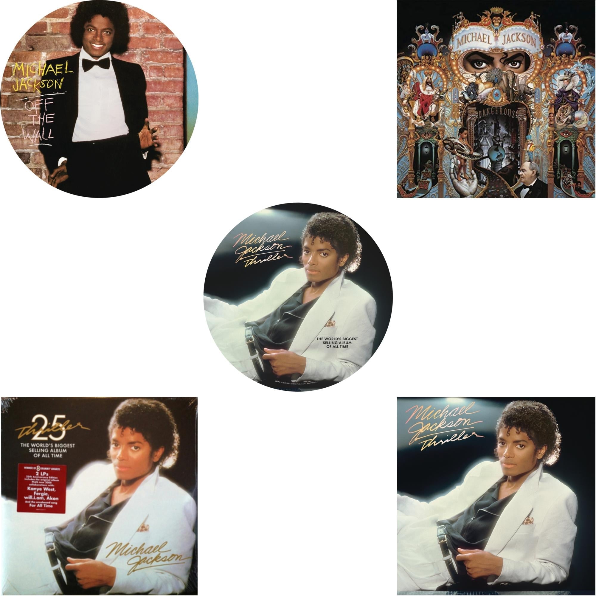 Off The Wall (Picture Disc) & Thriller (25Th Anniversary Edition/2LP/180G/Gatefold) & Thriller (Picture Disc) & Dangerous (180G/2LP) & Thriller (140G/Gatefold)