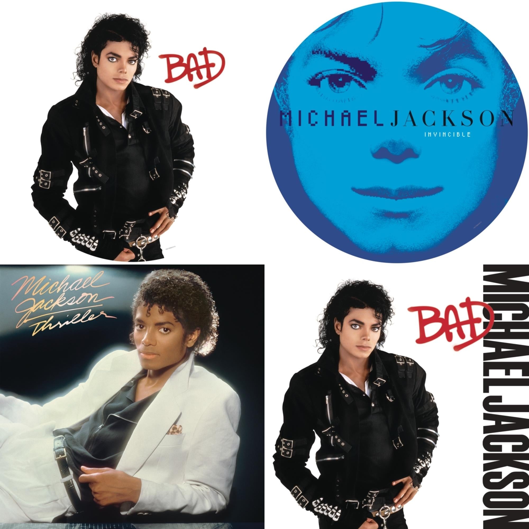 Bad (Picture Disc) & Invincible (2LP/Picture Disc) & Thriller (140G/Gatefold) & Bad (140G/Gatefold)