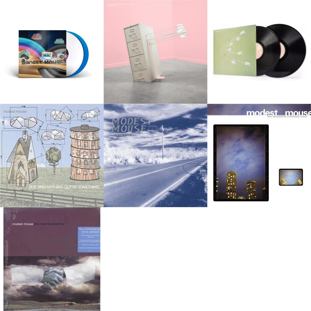 This is a 7 LP Vinyl SKU bundle.
1.This LP Vinyl is brand new.Format: LP VinylMusic Style: Alternative RockThis item's title is: Golden Casket (X) (Deluxe/Limited Edition/White & Sky Blue Vinyl/2LP) (I)Artist: Modest MouseLabel: EpicBarcode: 194398941318Release Date: 9/10/2021
2.