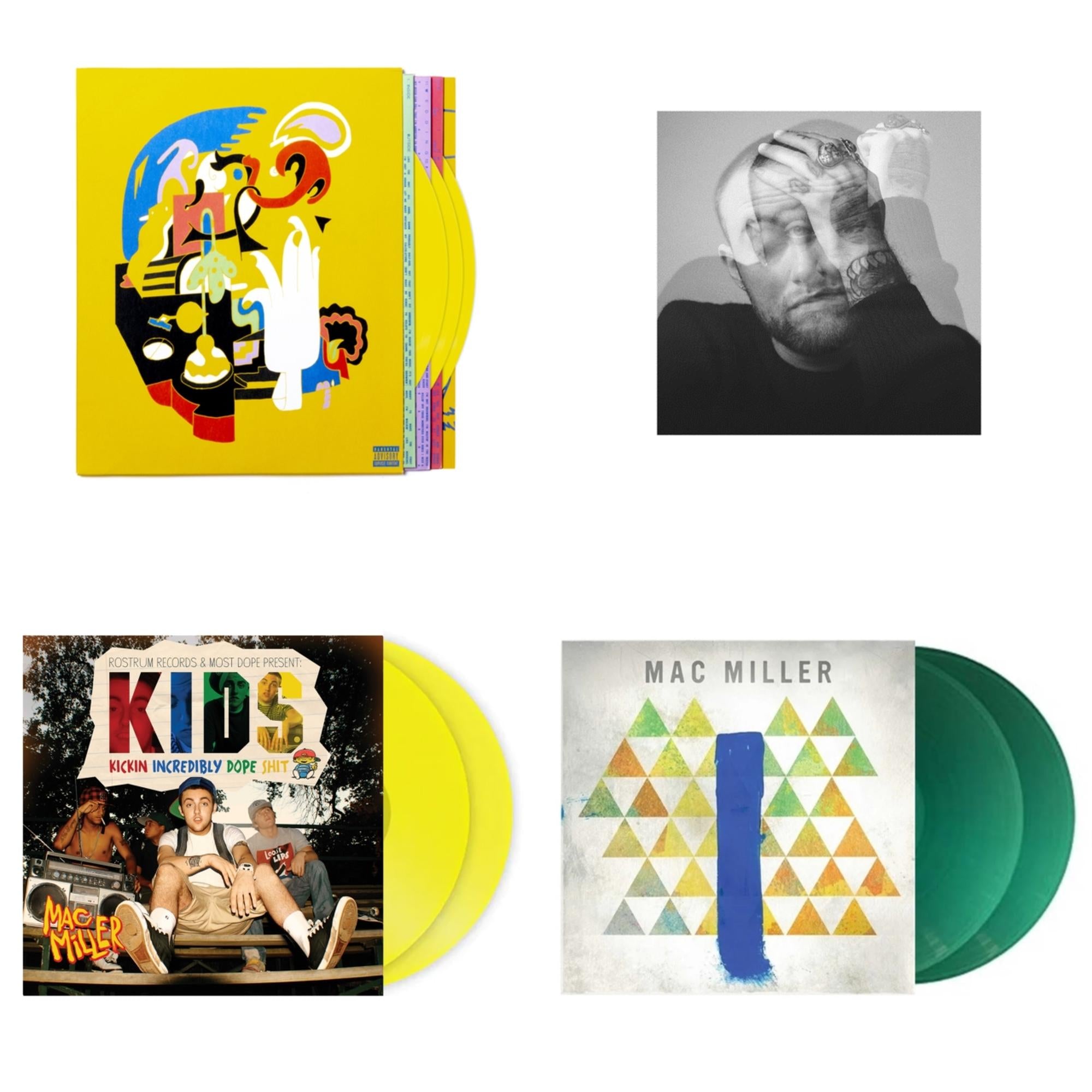 Faces (3LP/Yellow Vinyl) & Circles (2LP/Clear Vinyl) & K.I.D.S. (Translucent Yellow Vinyl/2LP) & Blue Slide Park (Translucent Green Vinyl/2LP)