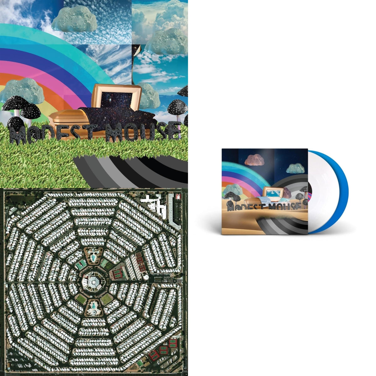 Modest Mouse - Golden Casket (X) (2LP) & Golden Casket (X) (Deluxe/Limited Edition/White & Sky Blue Vinyl/2LP) (I) & Strangers To Ourselves (2LP/180G/Dl Card)