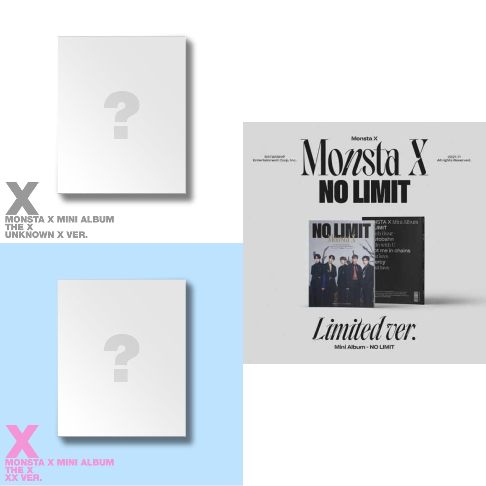 X (Unknown X Ver.) & X (Xx Ver.) & No Limit (Limited Ver.)