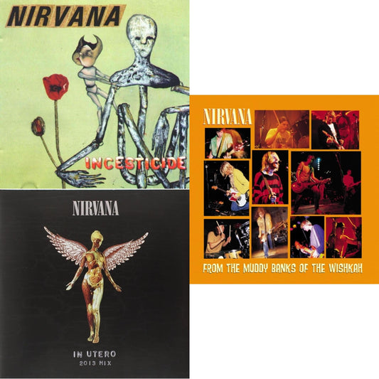 This is a 3 LP Vinyl SKU bundle.
1.This LP Vinyl is brand new.Format: LP VinylMusic Style: GrungeThis item's title is: Incesticide (20Th Anniversary 45RPM Edition)Artist: NirvanaLabel: GEFFENBarcode: 602537204830Release Date: 1/13/2017
2.This LP Vinyl is brand new.