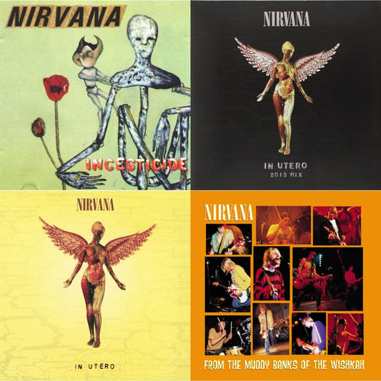 This is a 4 LP Vinyl SKU bundle.
1.This LP Vinyl is brand new.Format: LP VinylMusic Style: GrungeThis item's title is: Incesticide (20Th Anniversary 45RPM Edition)Artist: NirvanaLabel: GEFFENBarcode: 602537204830Release Date: 1/13/2017
2.This LP Vinyl is brand new.