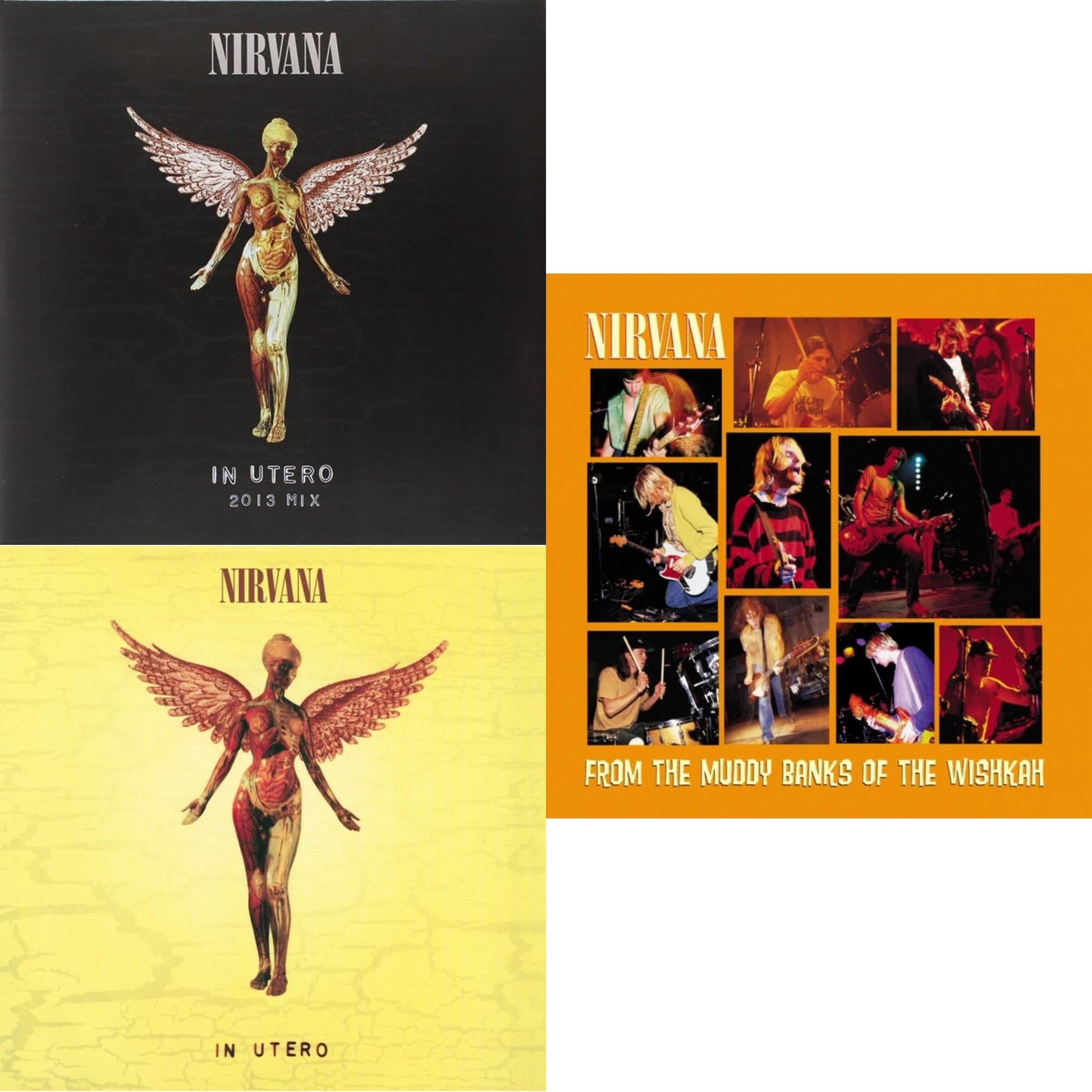 This is a 3 LP Vinyl SKU bundle.
1.This LP Vinyl is brand new.Format: LP VinylMusic Style: GrungeThis item's title is: In Utero: 2013 Mix (2LP)Artist: NirvanaLabel: GEFFEN RECORDSBarcode: 602537483471Release Date: 5/19/2014
2.This LP Vinyl is brand new.