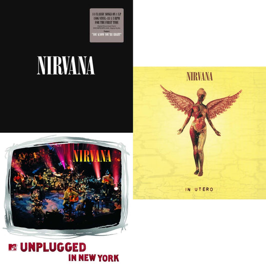 This is a 3 LP Vinyl SKU bundle.
1.This LP Vinyl is brand new.Format: LP VinylMusic Style: GrungeThis item's title is: Nirvana (150G/Dl Code)Artist: NirvanaLabel: GEFFENBarcode: 602547378781Release Date: 12/4/2015
2.This LP Vinyl is brand new.