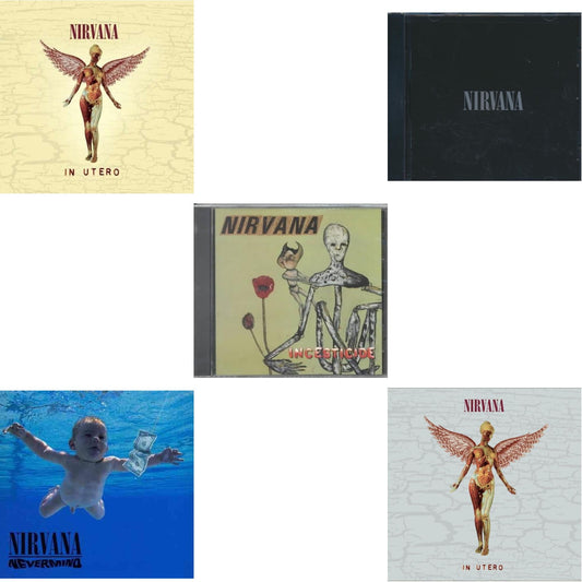 This is a 5 CD SKU bundle.
1.This CD is brand new.Format: CDMusic Style: GrungeThis item's title is: In Utero (30Th Anniversary) (2CD)Artist: NirvanaLabel: UMeBarcode: 602455178572Release Date: 10/27/2023
2.This CD is brand new.