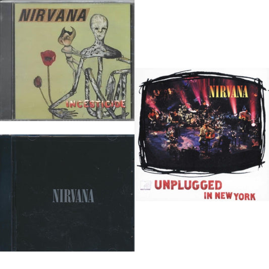 This is a 3 CD SKU bundle.
1.This CD is brand new.Format: CDMusic Style: GrungeThis item's title is: NirvanaArtist: NirvanaLabel: GEFFENBarcode: 606949350727Release Date: 10/29/2002
2.This CD is brand new.